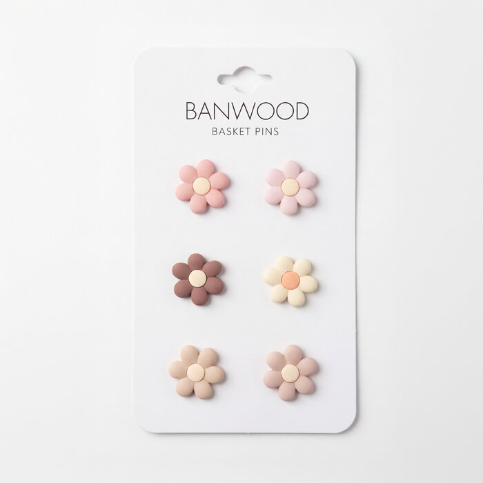 Banwood Banwood - Pins voor fietsmandje - FLOWERS