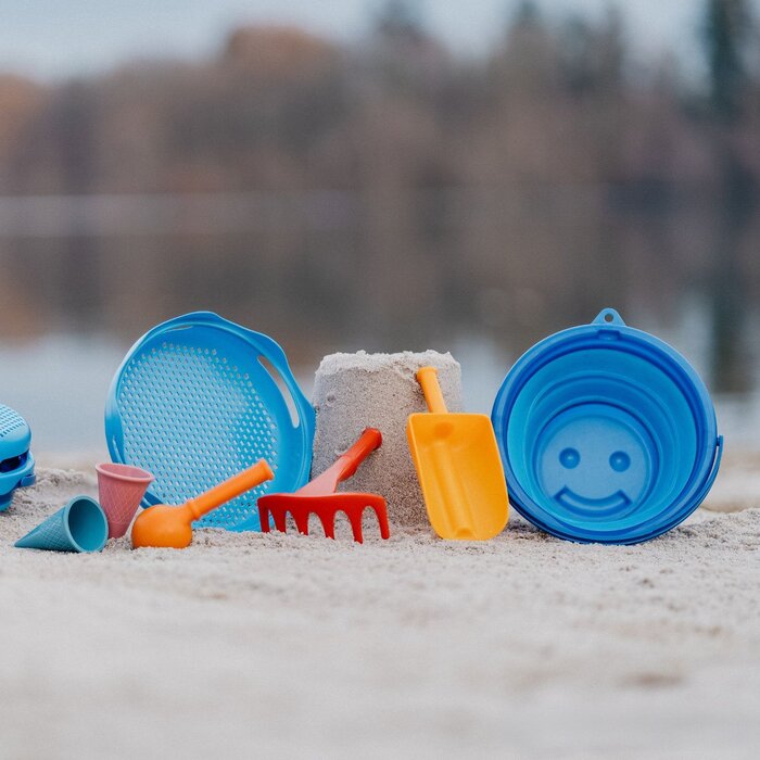 Schildkröt 7-in-1 Strandemmer (opvouwbaar) - Blauw