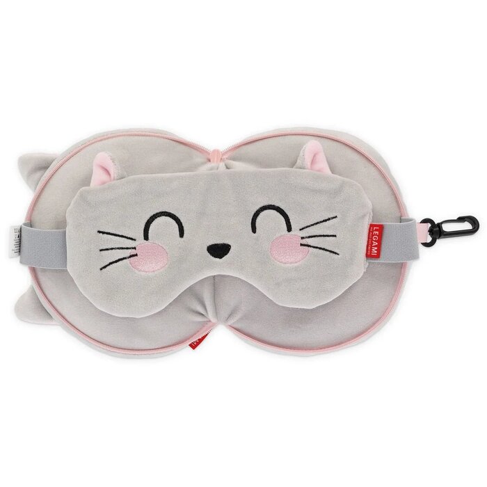 Legami Reiskussen met slaapmasker - Kat