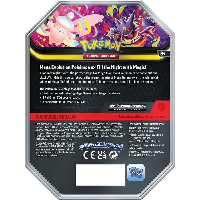 Pokémon POKEMON - Mega Moonlit ex Tin