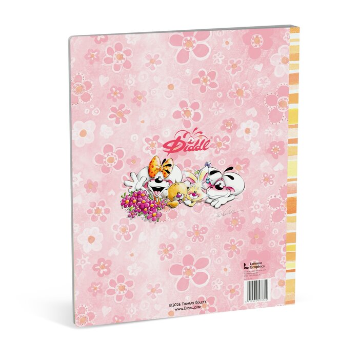 Diddl Diddl - Ringmap A4 / 2 ringen (Diddlina) - roze