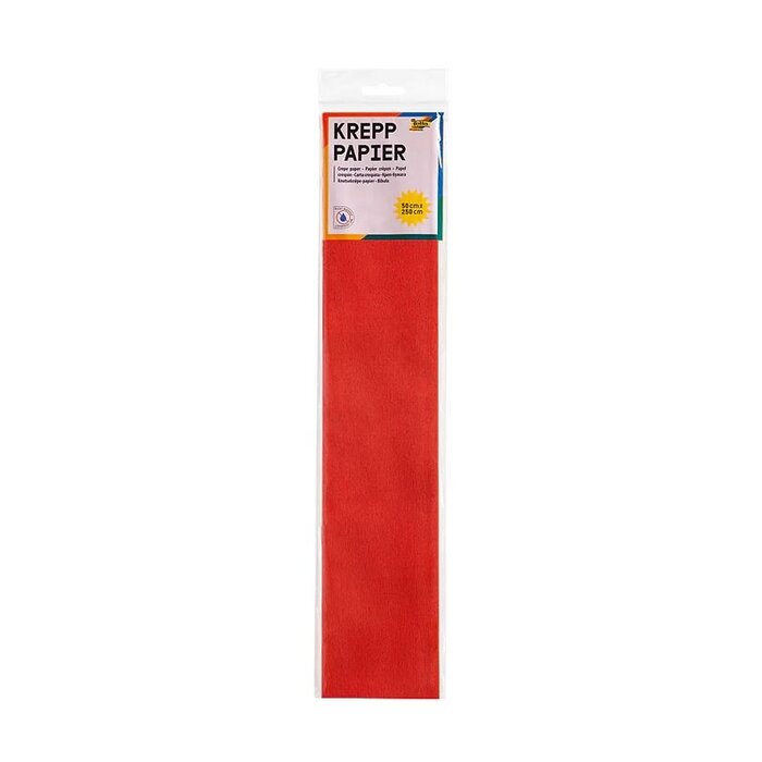 Folia Crepepapier 50x250cm - Rood