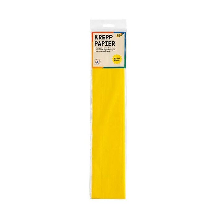 Folia Crepepapier 50x250cm - Geel