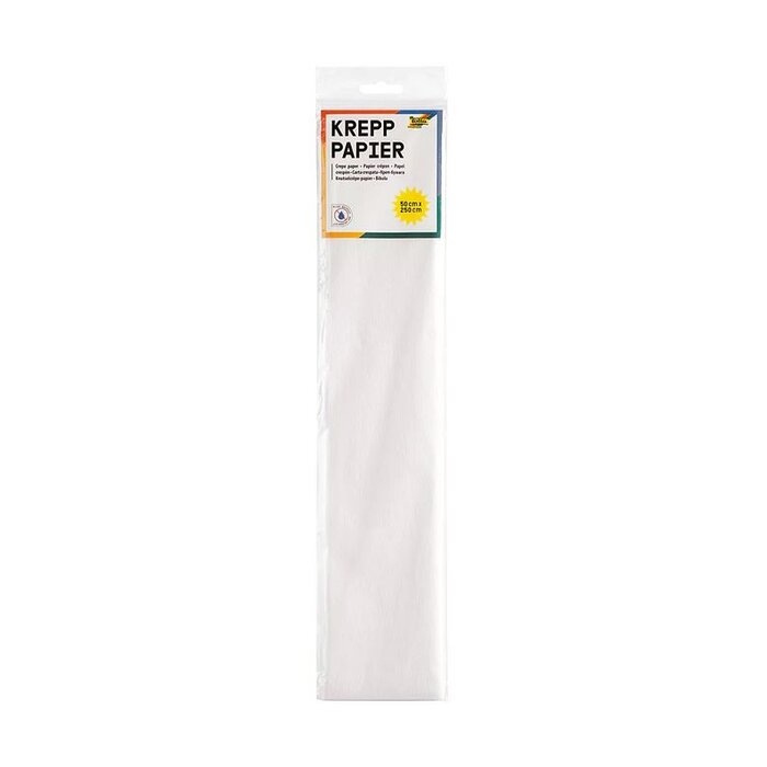 Folia Crepepapier 50x250cm - Wit