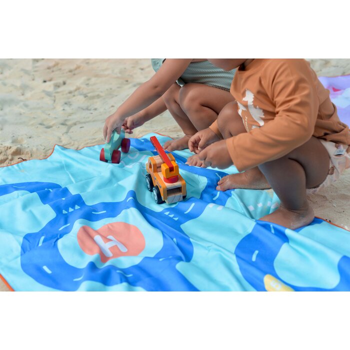 Quut Playtowel XXL - Strandlaken - Road (180x180cm)