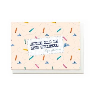 Enfant Terrible paper goods Wenskaart - Bedankt voor het leuke schooljaar