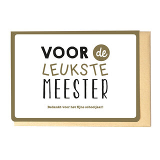 Enfant Terrible paper goods Wenskaart - Voor de leukste meester