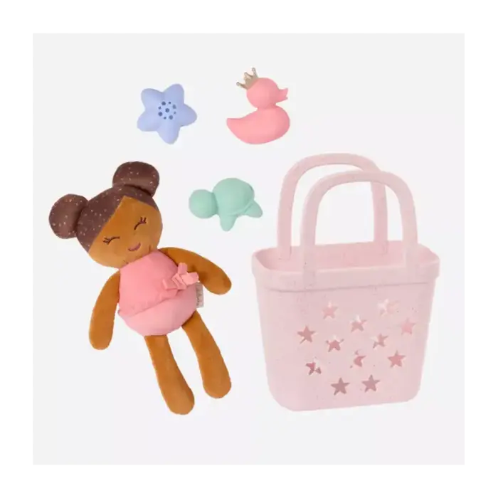 Lullababy  Lullababy - Zachte badpop (bruin) in mandje