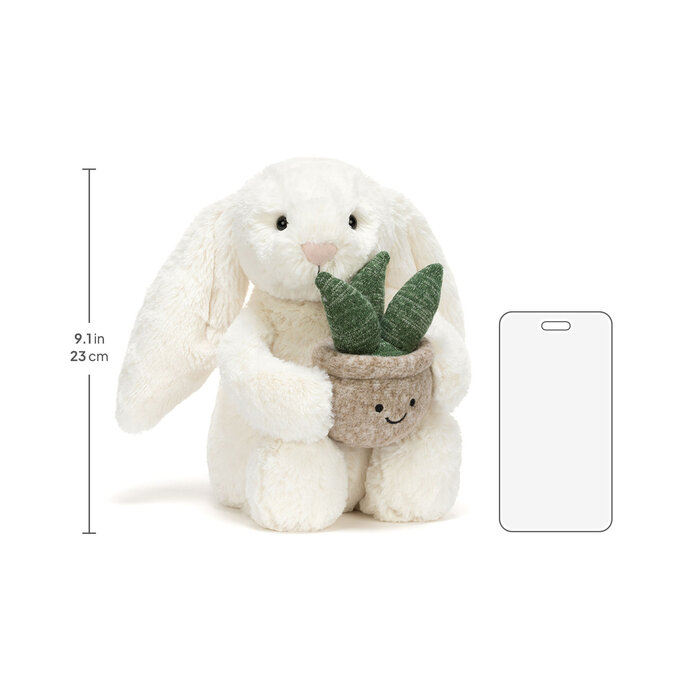 Jellycat Cream Bunny with Plant