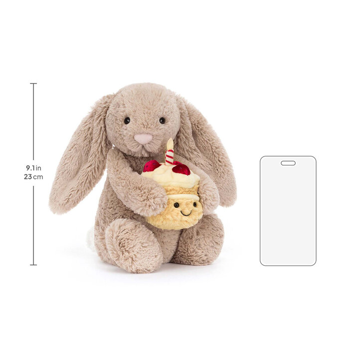 Jellycat Bashful Beige Bunny Birthday