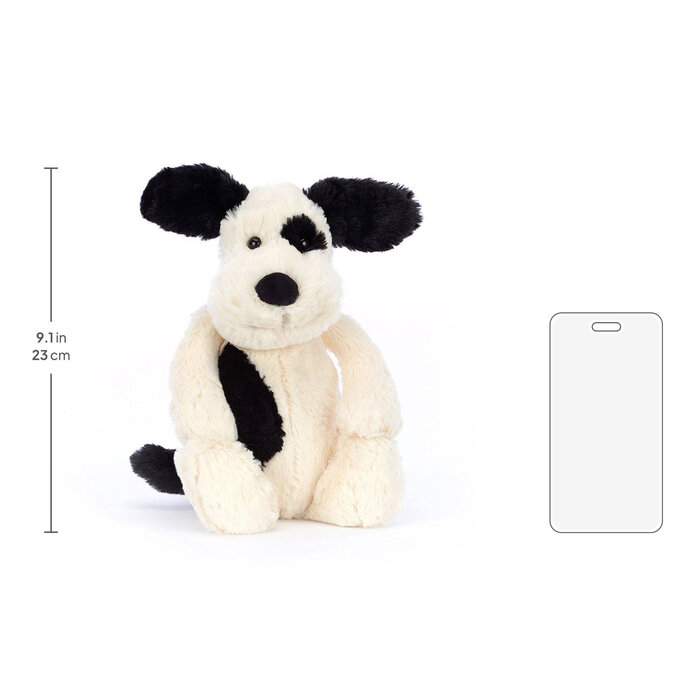 Jellycat Bashful Black & Cream Puppy Original (Medium)