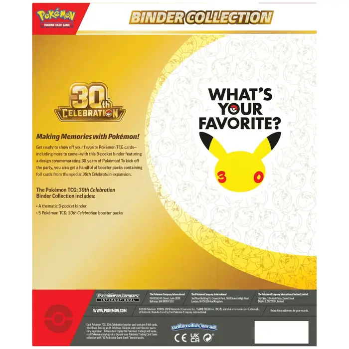 Pokémon Pokémon - 30th Celebration Binder Collection