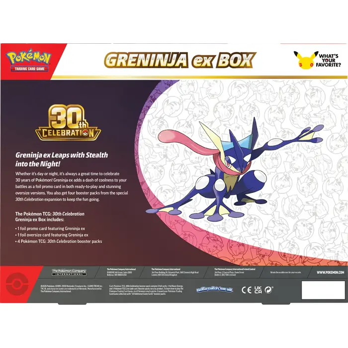 Pokémon Pokémon - 30th Celebration Greninja ex Box