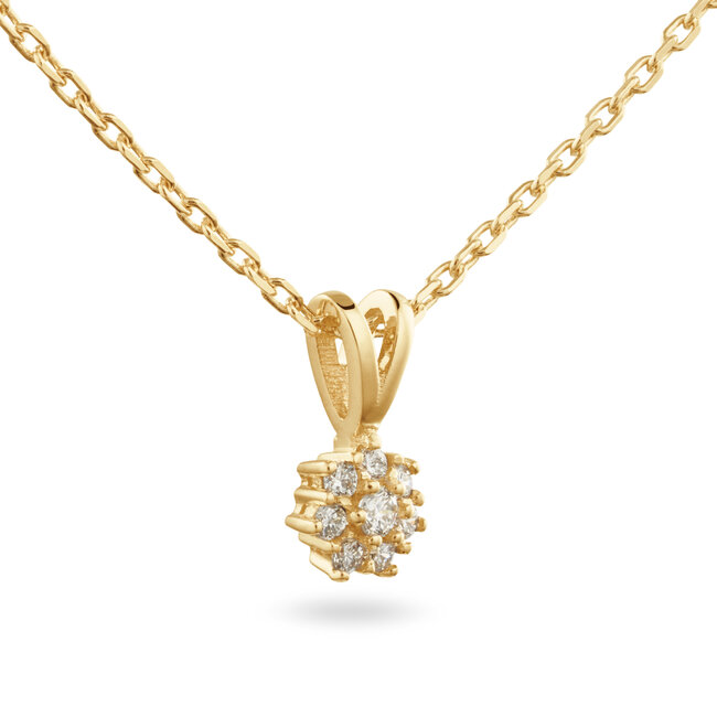 Rosette - 0.13 ct. - diamanten ketting