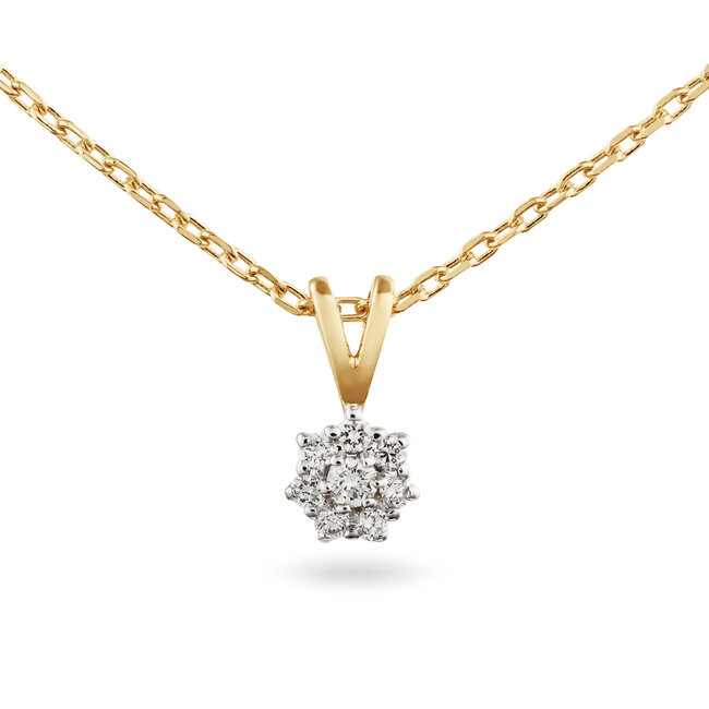 Rosette - 0.13 ct. - diamanten ketting