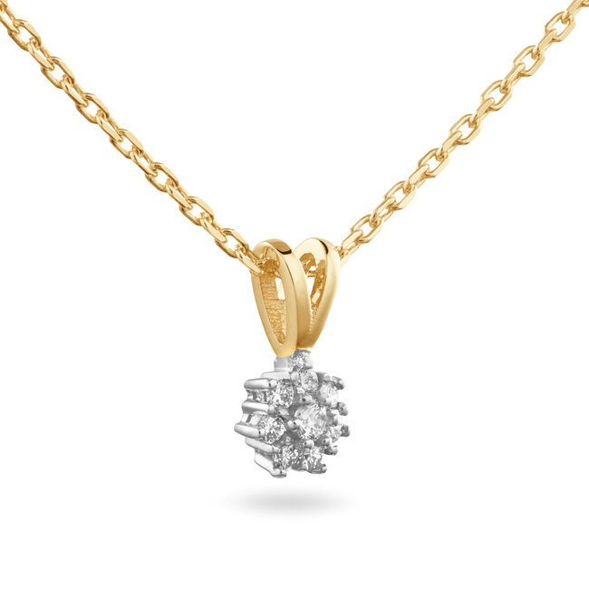 Rosette - 0.13 ct. - diamanten ketting