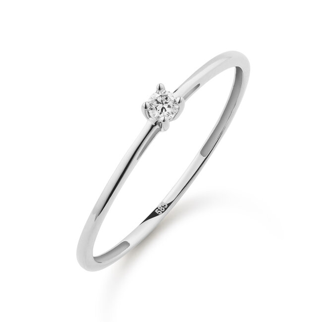Solitaire Moderne - 0.05 ct. - diamanten ring