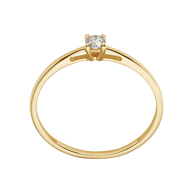Solitaire Moderne - 0.15 ct. - diamanten ring