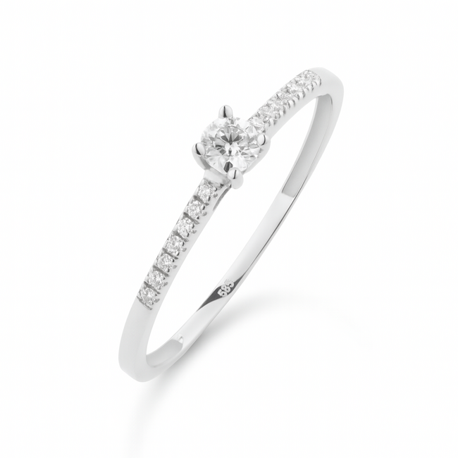 Solitaire Chic - 0.22 ct. diamanten ring