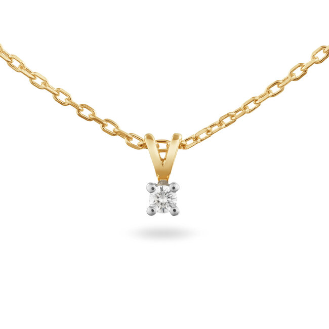 Solitaire Moderne - 0.05 ct. - Diamanten Ketting