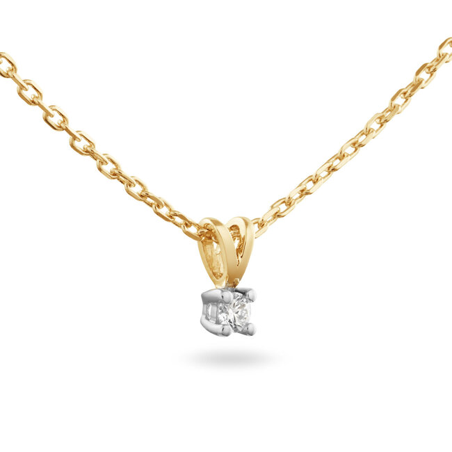 Solitaire Moderne - 0.05 ct. - Diamanten Ketting
