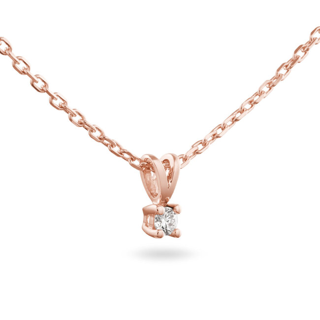 Solitaire Moderne - 0.05 ct. - Diamanten Ketting