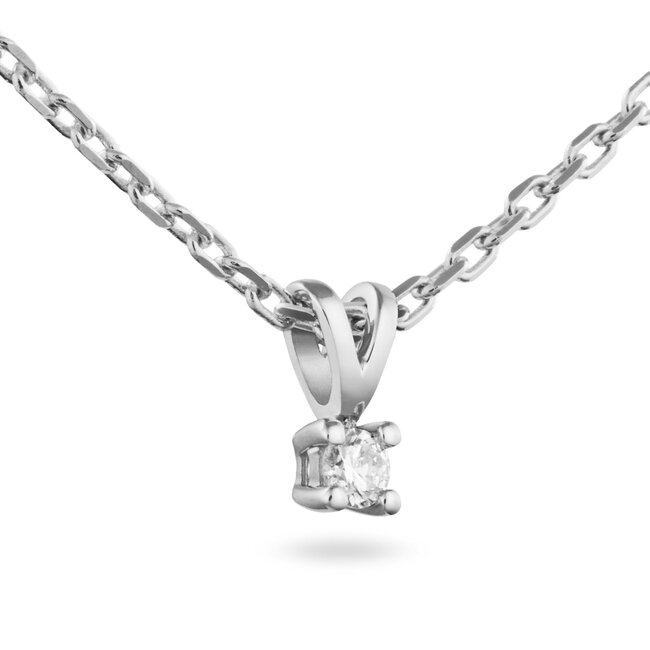 Solitaire Moderne - 0.15 ct. - Diamanten Ketting