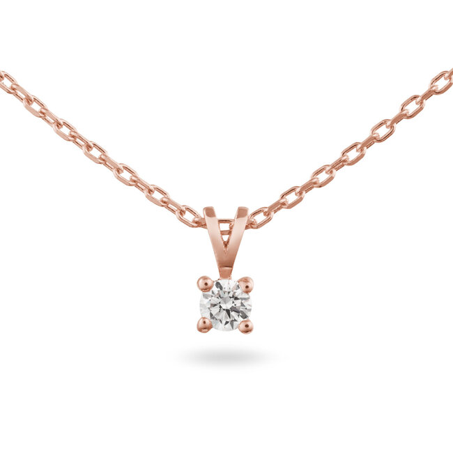 Solitaire Moderne - 0.15 ct. - Diamanten Ketting