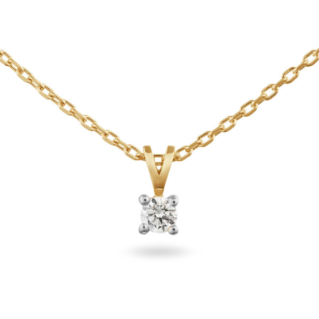 Solitaire Moderne - 0.15 ct. - Diamanten Ketting