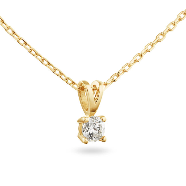Solitaire Moderne - 0.20 ct. - Diamanten Ketting