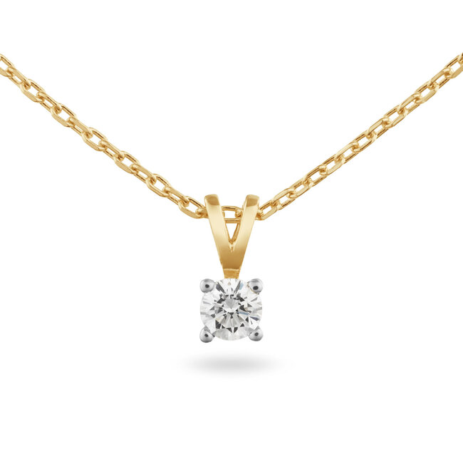 Solitaire Moderne - 0.20 ct. - Diamanten Ketting