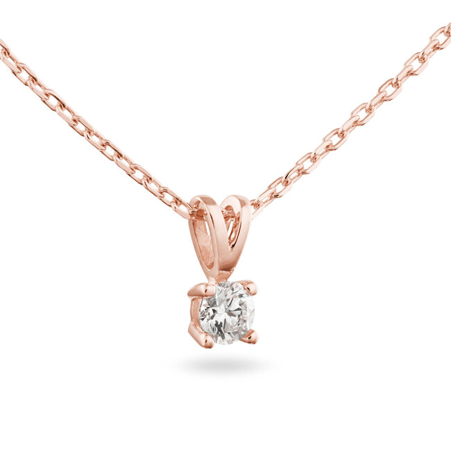 Solitaire Moderne - 0.20 ct. - Diamanten Ketting