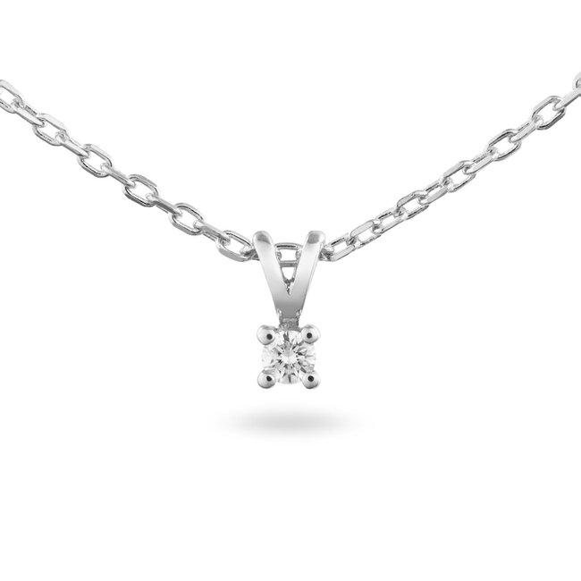 Solitaire Moderne - 0.10 ct. - Diamanten Ketting