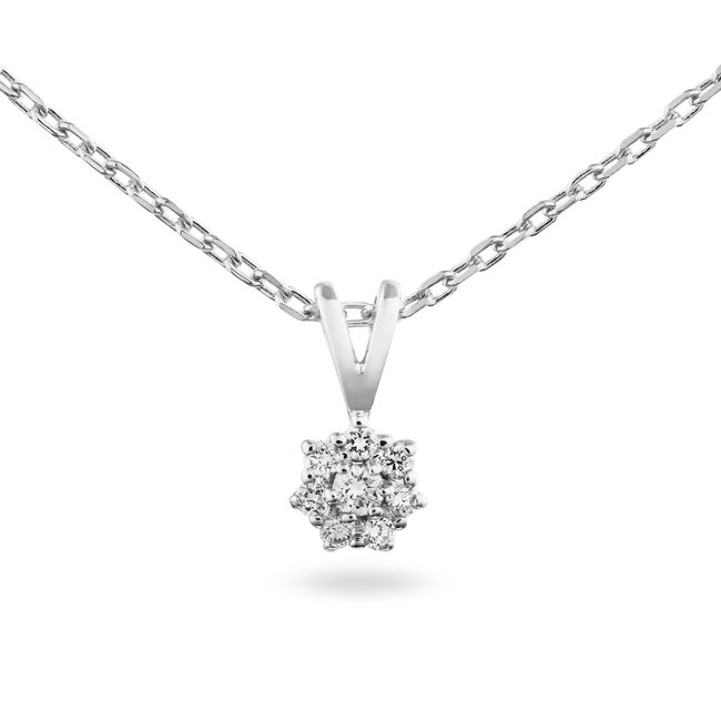 Rosette - 0.13 ct. - diamanten ketting