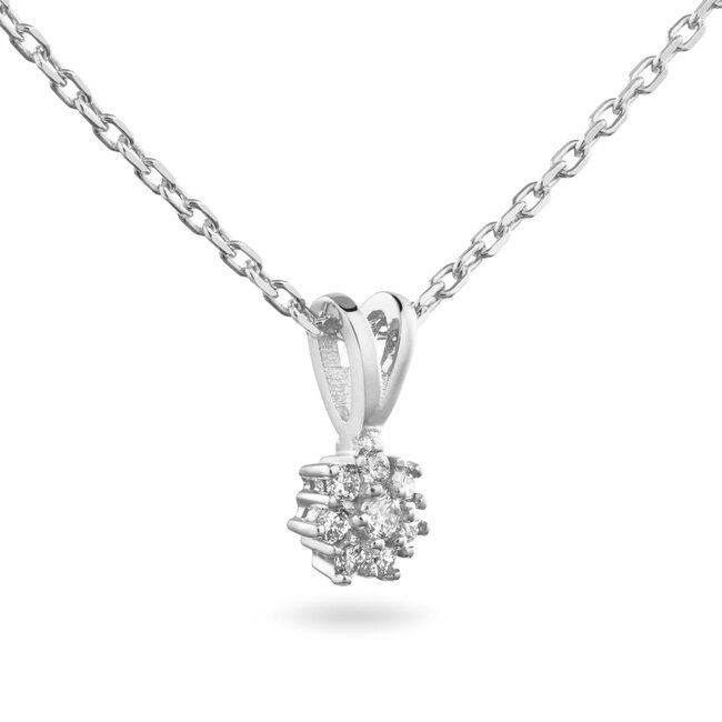 Rosette - 0.13 ct. - diamanten ketting