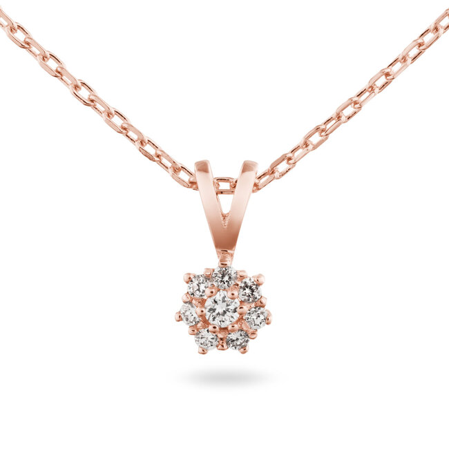 Rosette - 0.13 ct. - diamanten ketting