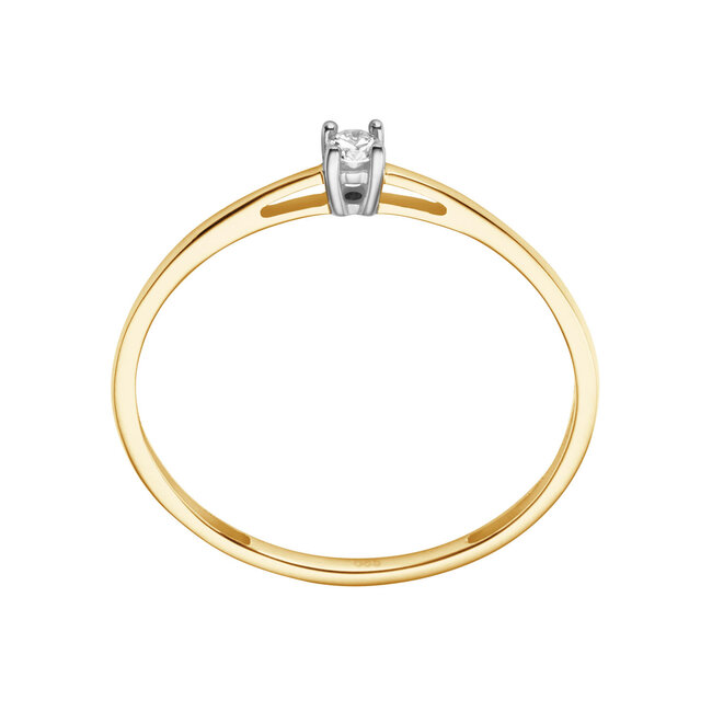 Solitaire Moderne - 0.05 ct. - diamanten ring