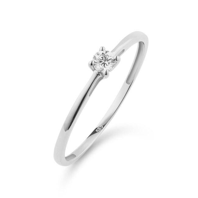 Solitaire Moderne - 0.10 ct. - diamanten ring
