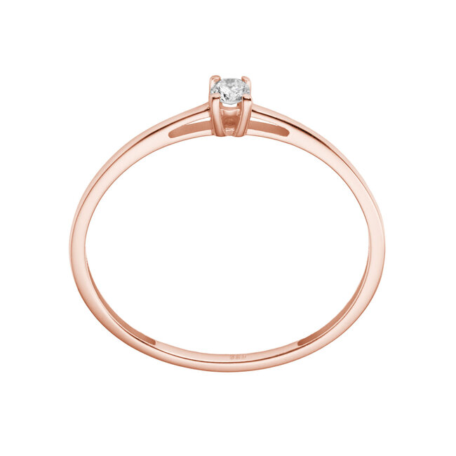 Solitaire Moderne - 0.10 ct. - diamanten ring