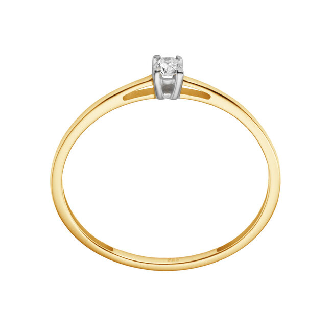 Solitaire Moderne - 0.10 ct. - diamanten ring