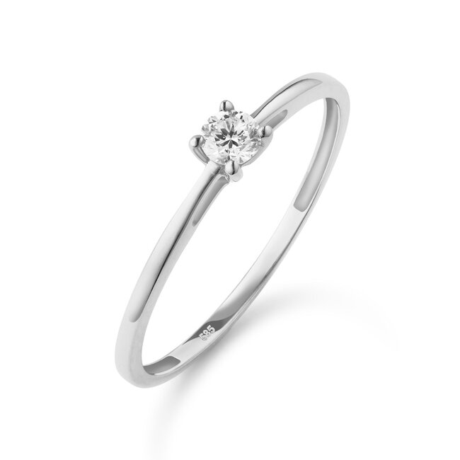 Solitaire Moderne - 0.15 ct. - diamanten ring
