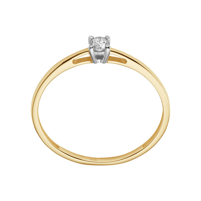 Solitaire Moderne - 0.15 ct. - diamanten ring