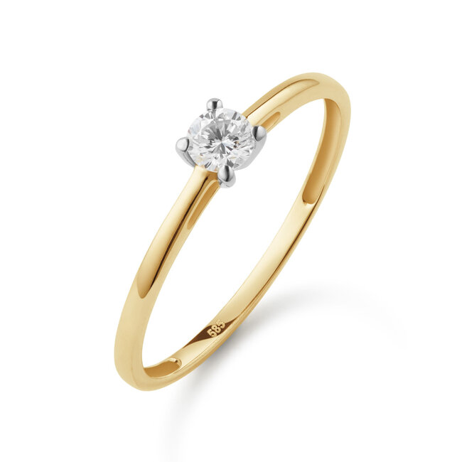 Solitaire Moderne - 0.20 ct. - diamanten ring