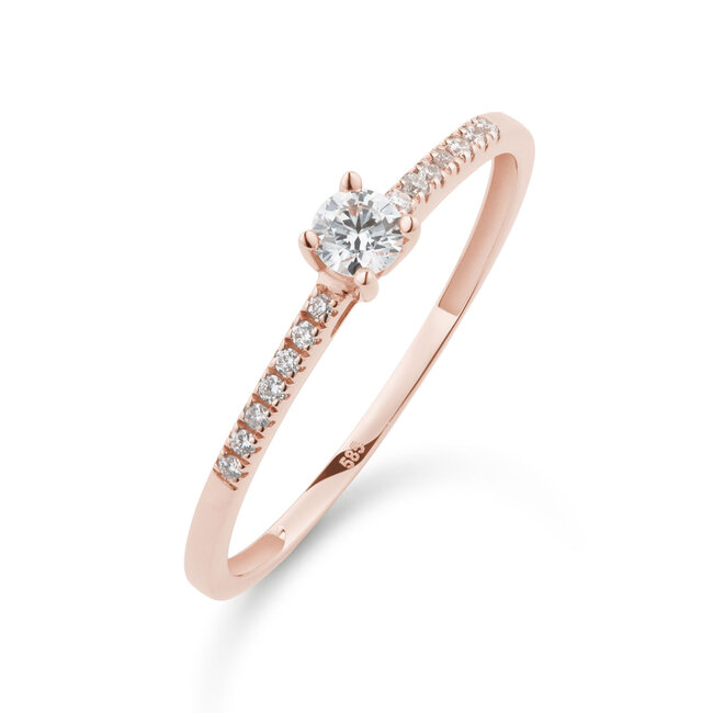 Solitaire Chic - 0.22 ct. diamanten ring