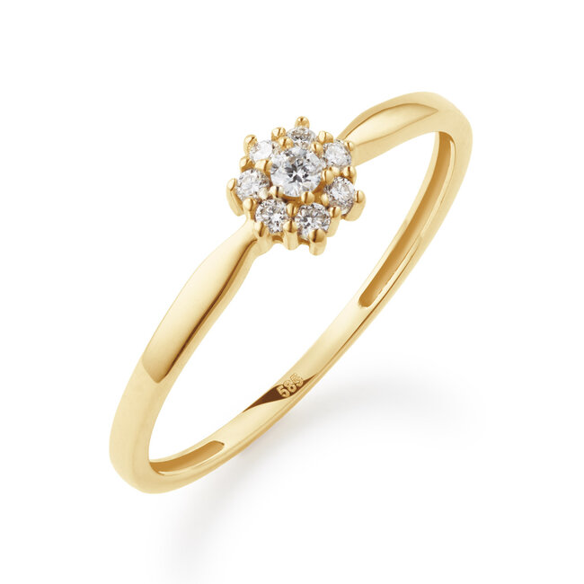 Rosette - 0.09 ct. - diamanten ring