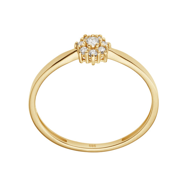Rosette - 0.09 ct. - diamanten ring