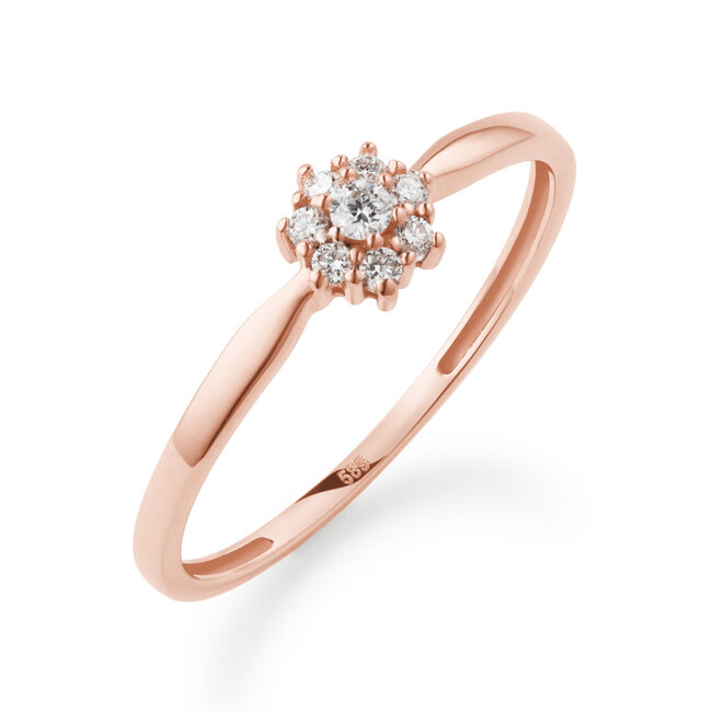 Rosette - 0.09 ct. - diamanten ring