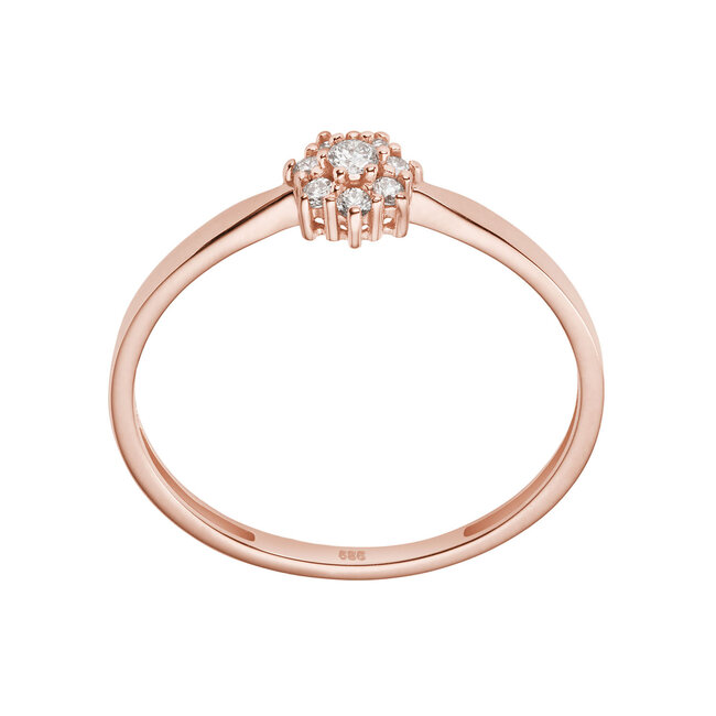 Rosette - 0.09 ct. - diamanten ring