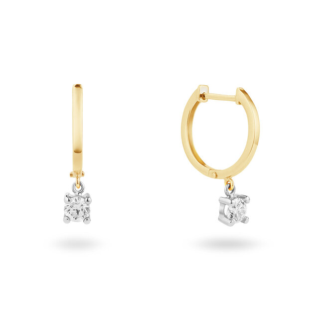 Solitaire Moderne - 0.30 ct. - diamanten oorhangers