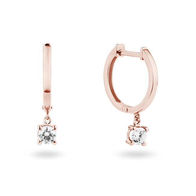 Solitaire Moderne - 0.40 ct. - diamanten oorhangers